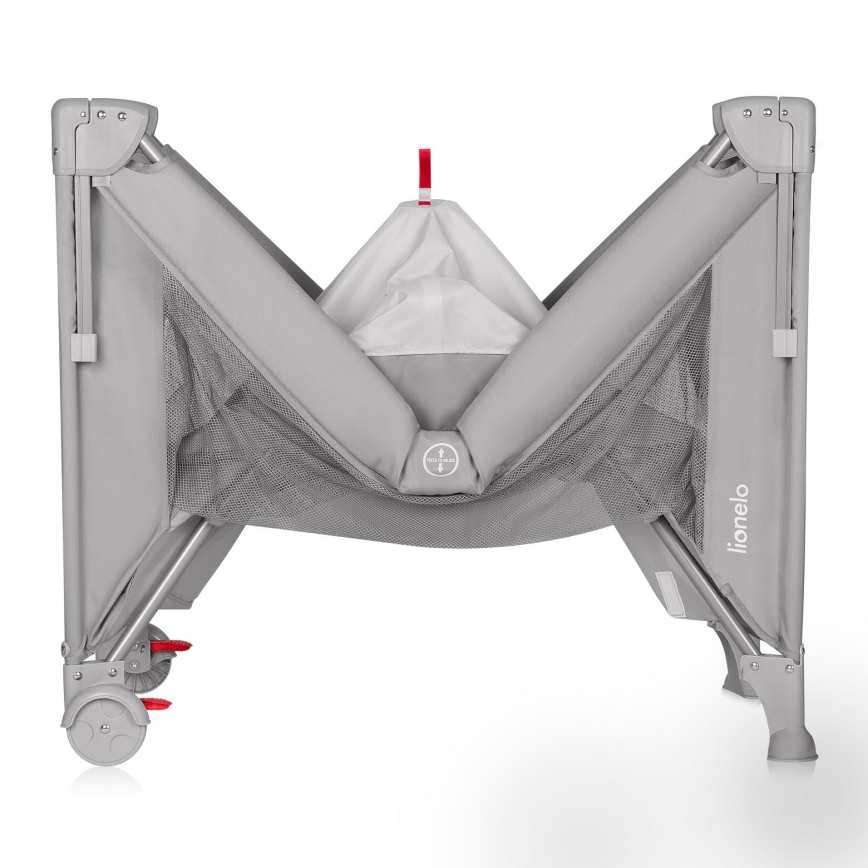 Lionelo - Łóżeczko turystyczne 3 w 1 ELLEN Szary Beton