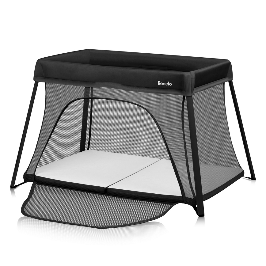 Lionelo - Łóżeczko turystyczne 3w1 ALICE czarne