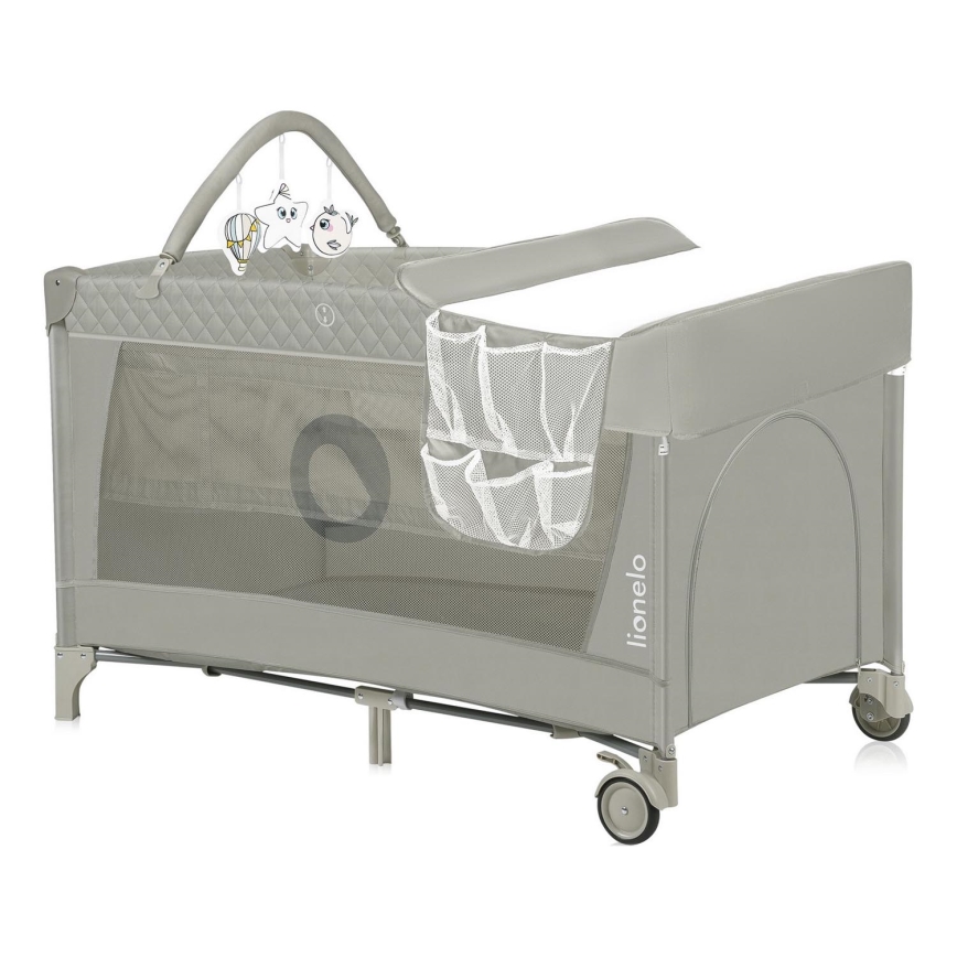 Lionelo - Łóżeczko turystyczne FLOWER Cappuccino