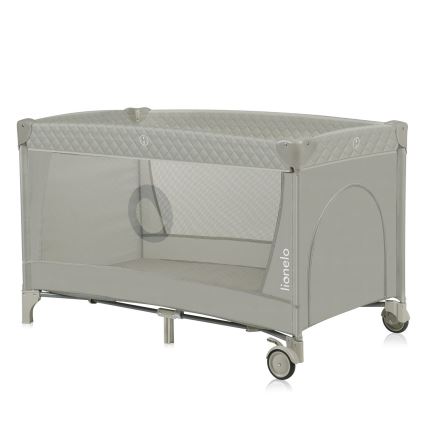 Lionelo - Łóżeczko turystyczne FLOWER Cappuccino