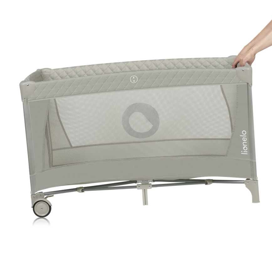 Lionelo - Łóżeczko turystyczne FLOWER Cappuccino