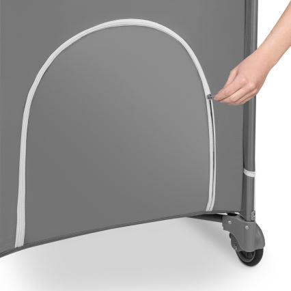 Lionelo - Łóżeczko turystyczne FLOWER Grey Stone