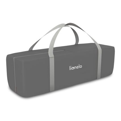 Lionelo - Łóżeczko turystyczne FLOWER Szary Scandi