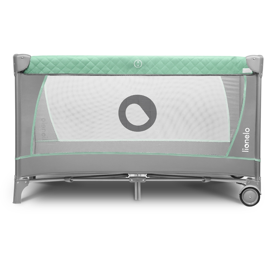 Lionelo - Łóżeczko turystyczne FLOWER Turkusowy