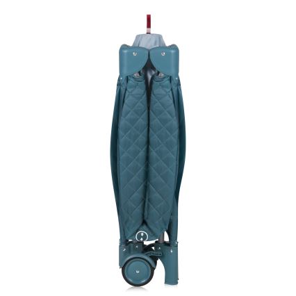 Lionelo - Łóżeczko turystyczne FLOWER zielono-turkusowe