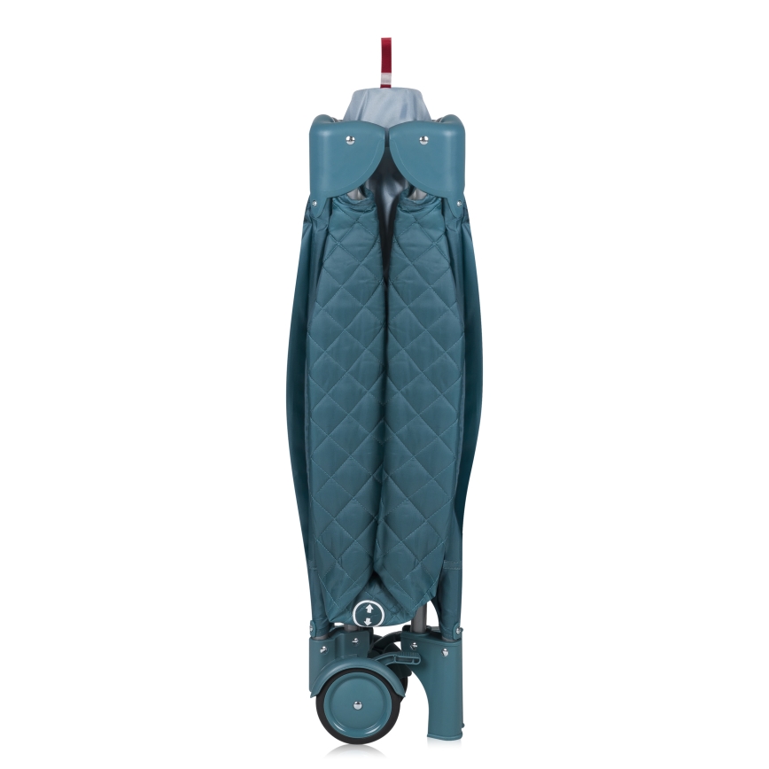 Lionelo - Łóżeczko turystyczne FLOWER zielono-turkusowe