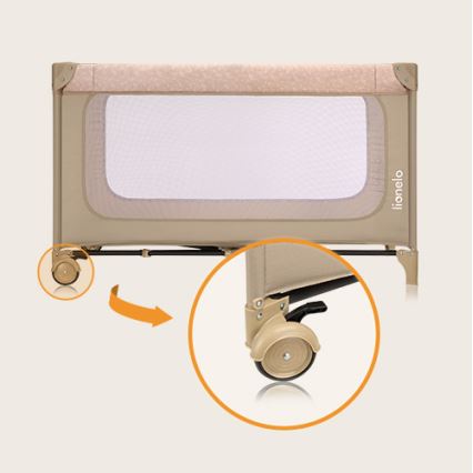 Lionelo - Łóżeczko turystyczne JASMIN EASY FOLD Beżowy Piasek