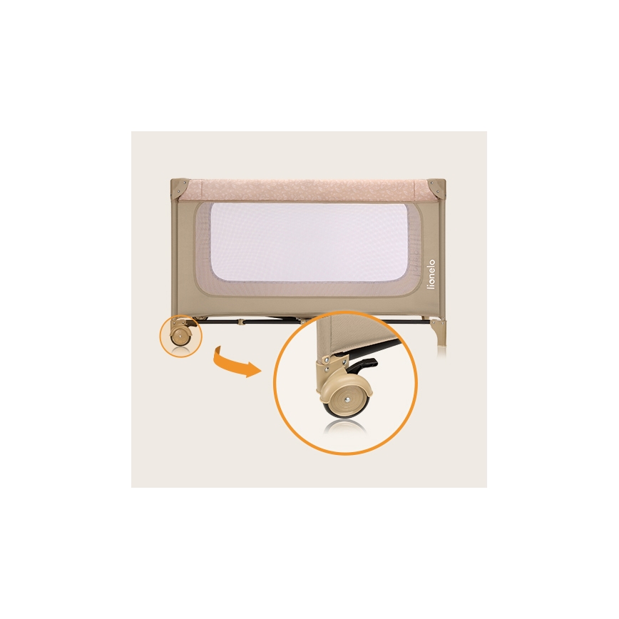 Lionelo - Łóżeczko turystyczne JASMIN EASY FOLD Beżowy Piasek