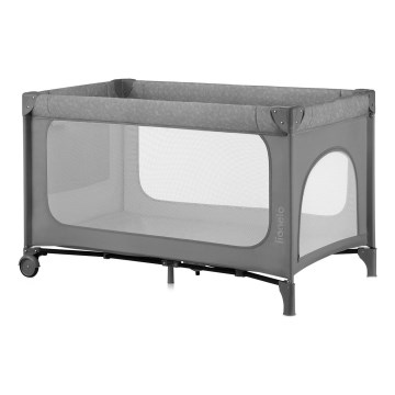 Lionelo - Łóżeczko turystyczne JASMIN EASY FOLD Grey Stone