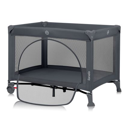 Lionelo - Łóżeczko turystyczne LAURA Betonowo-szary