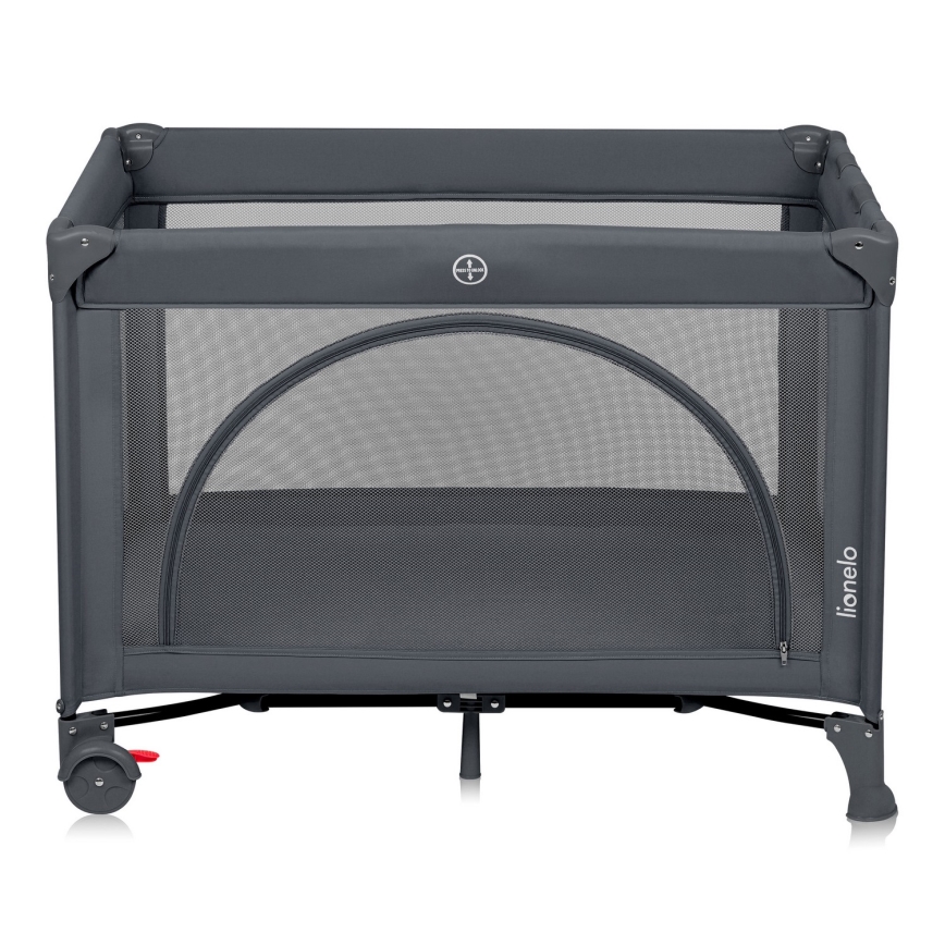 Lionelo - Łóżeczko turystyczne LAURA Betonowo-szary