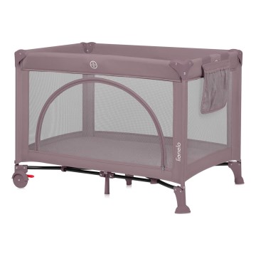 Lionelo - Łóżeczko turystyczne LAURA Różowy nude