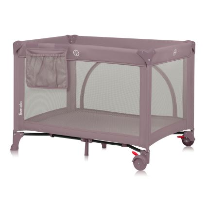 Lionelo - Łóżeczko turystyczne LAURA Różowy nude