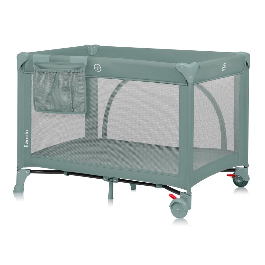 Lionelo - Łóżeczko turystyczne LAURA Zielona szałwia