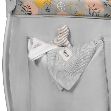 Lionelo - Łóżeczko turystyczne STEFI PLUS różowo-żółte