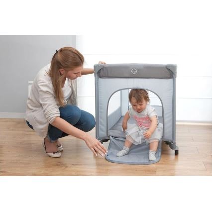 Lionelo - Łóżeczko turystyczne STEFI szare