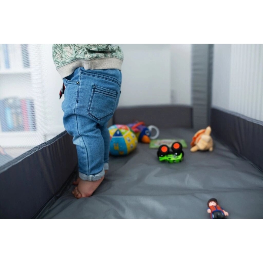 Lionelo - Łóżeczko turystyczne STEFI szare