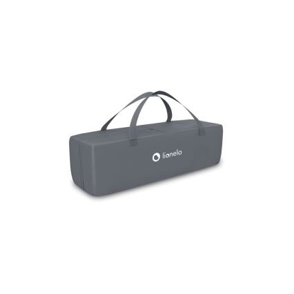 Lionelo - Łóżeczko turystyczne STEFI szare/żółte