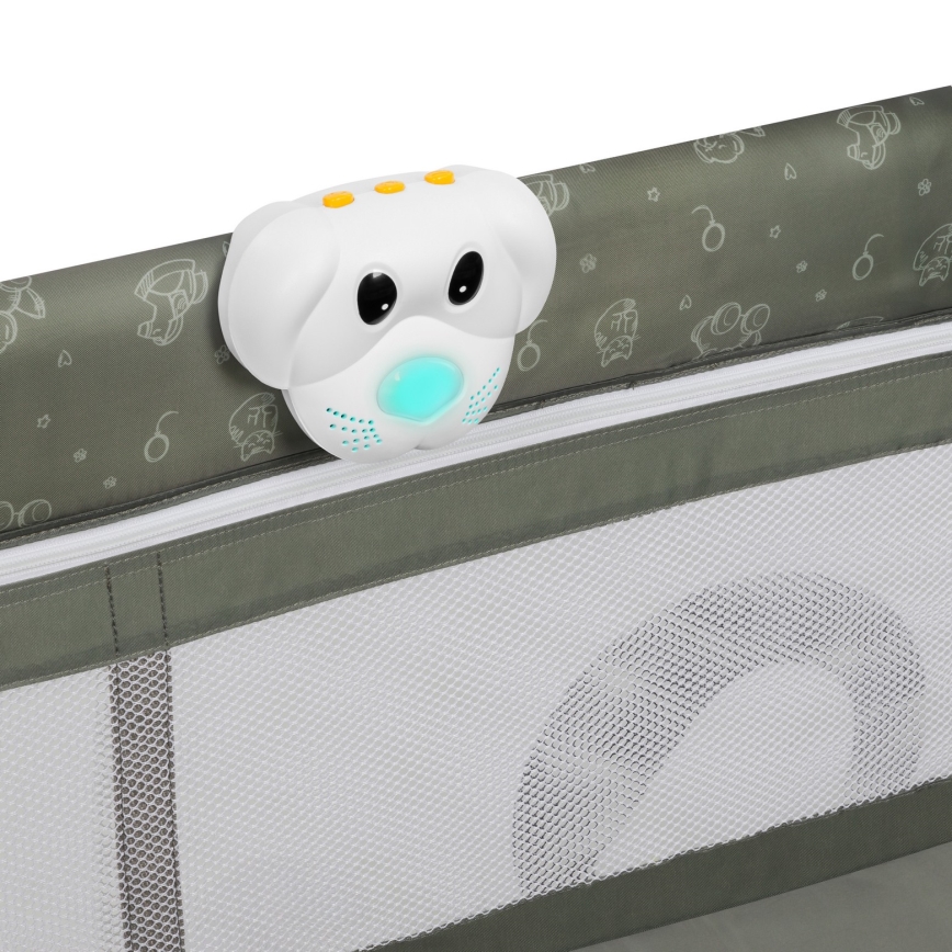 Lionelo - Łóżeczko turystyczne SVEN PLUS Beżowo-oliwkowe