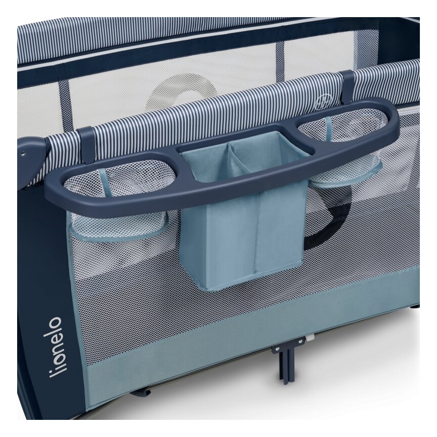 Lionelo - Łóżeczko turystyczne SVEN PLUS niebieskie