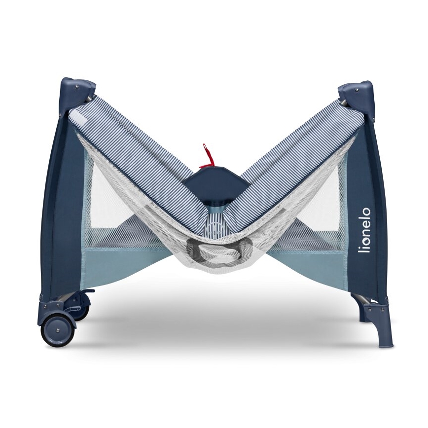 Lionelo - Łóżeczko turystyczne SVEN PLUS niebieskie