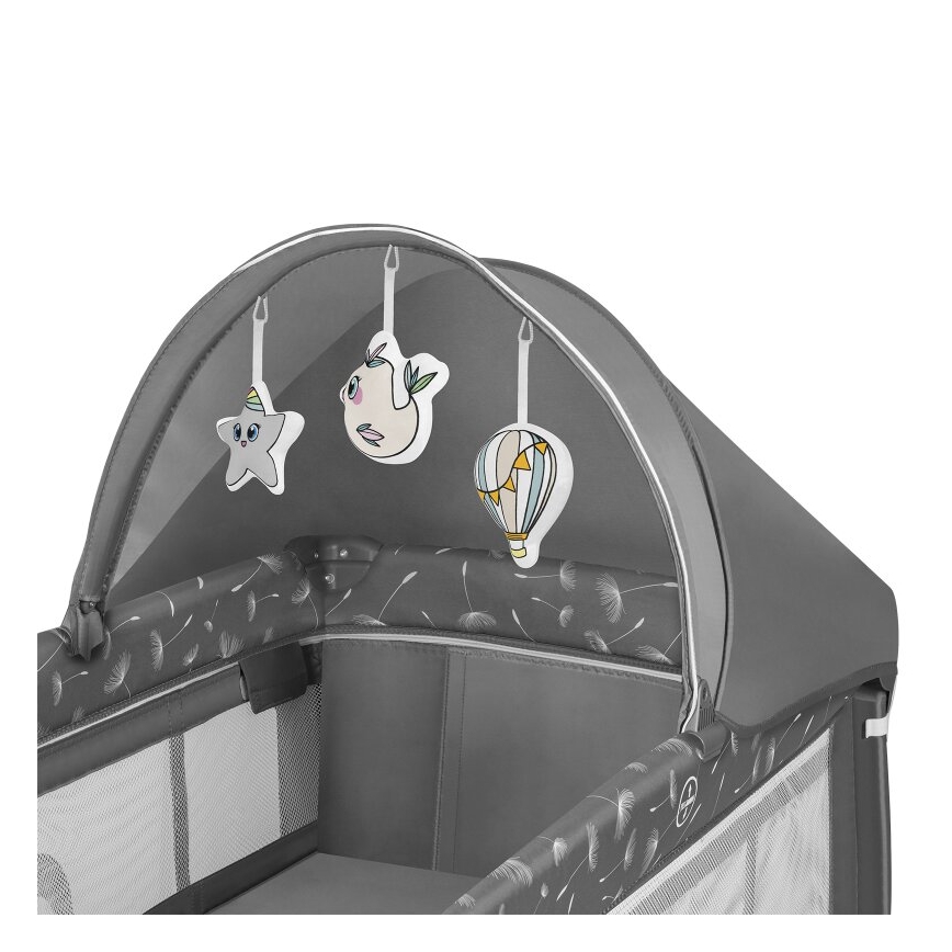 Lionelo - Łóżeczko turystyczne SVEN PLUS szare