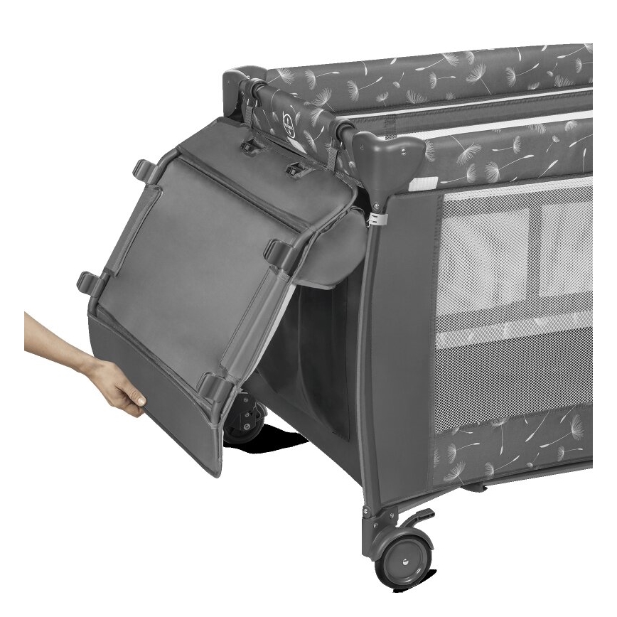 Lionelo - Łóżeczko turystyczne SVEN PLUS szare