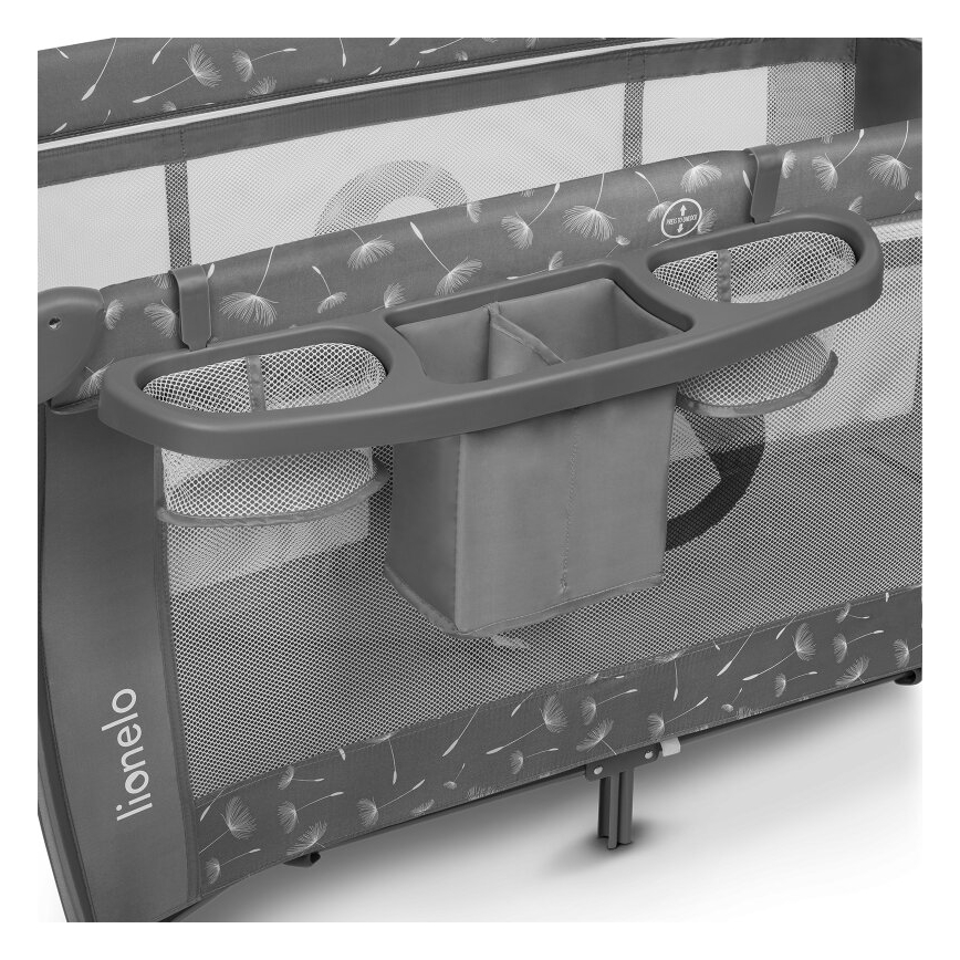 Lionelo - Łóżeczko turystyczne SVEN PLUS szare