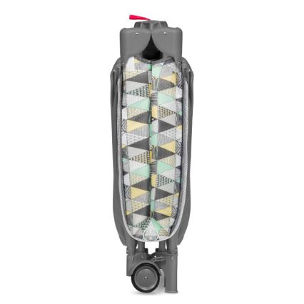 Lionelo - Łóżeczko turystyczne SVEN PLUS szare/żółte