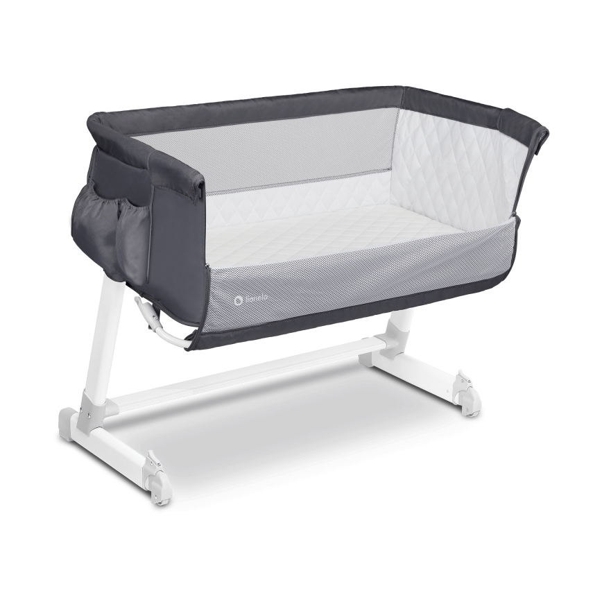 Lionelo - Łóżeczko turystyczne THEO Ciemnoszare