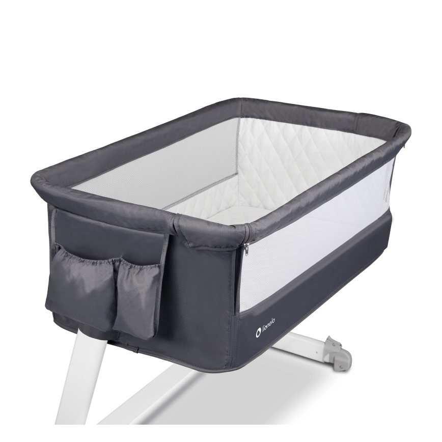 Lionelo - Łóżeczko turystyczne THEO Ciemnoszare