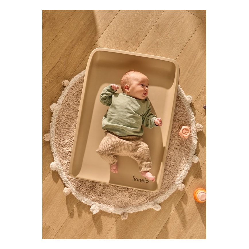 Lionelo - Mata do przewijania MEGS 49x70 cm Beżowy piasek