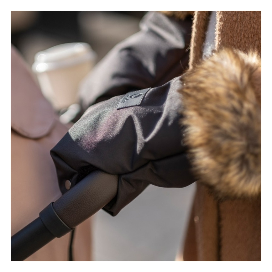 Lionelo - Mufki na wózek HANDMUFF Black
