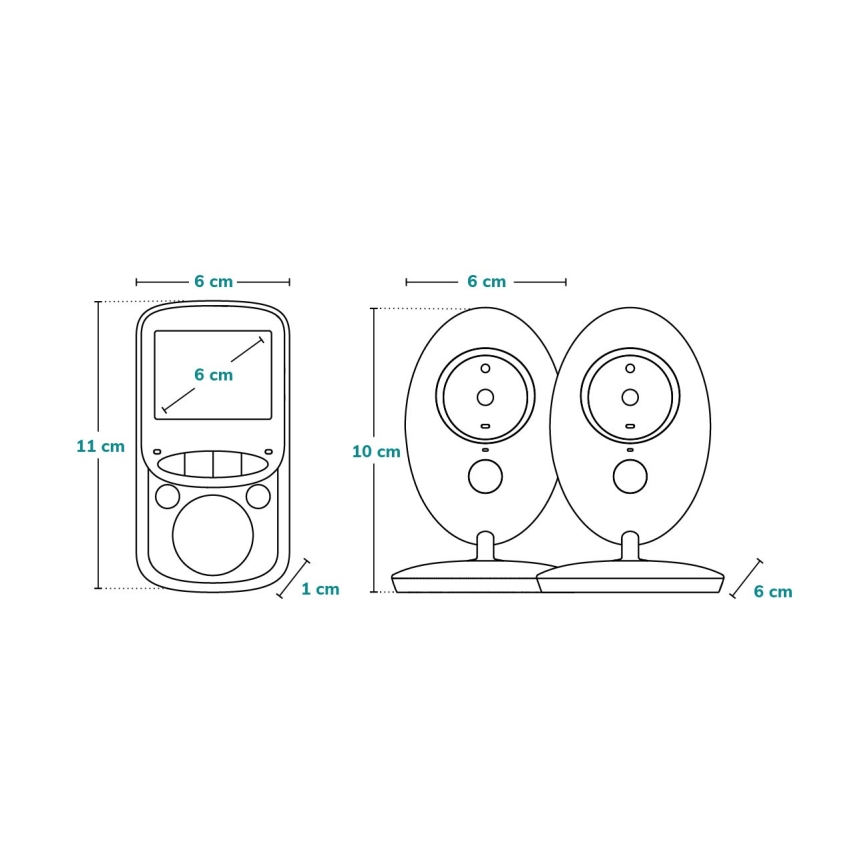 Lionelo - Niania elektroniczna z monitorem BABYLINE 5.1 230V 1000 mAh