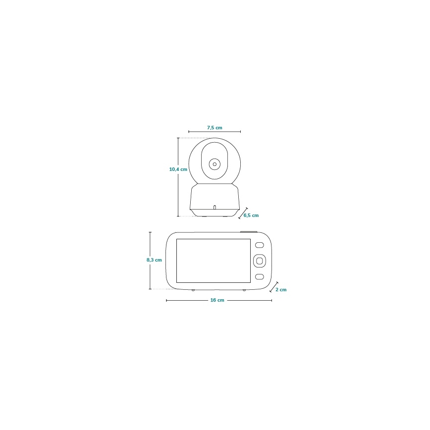 Lionelo - Niania elektroniczna z monitorem BABYLINE 9.1, 5 V, 3600 mAh