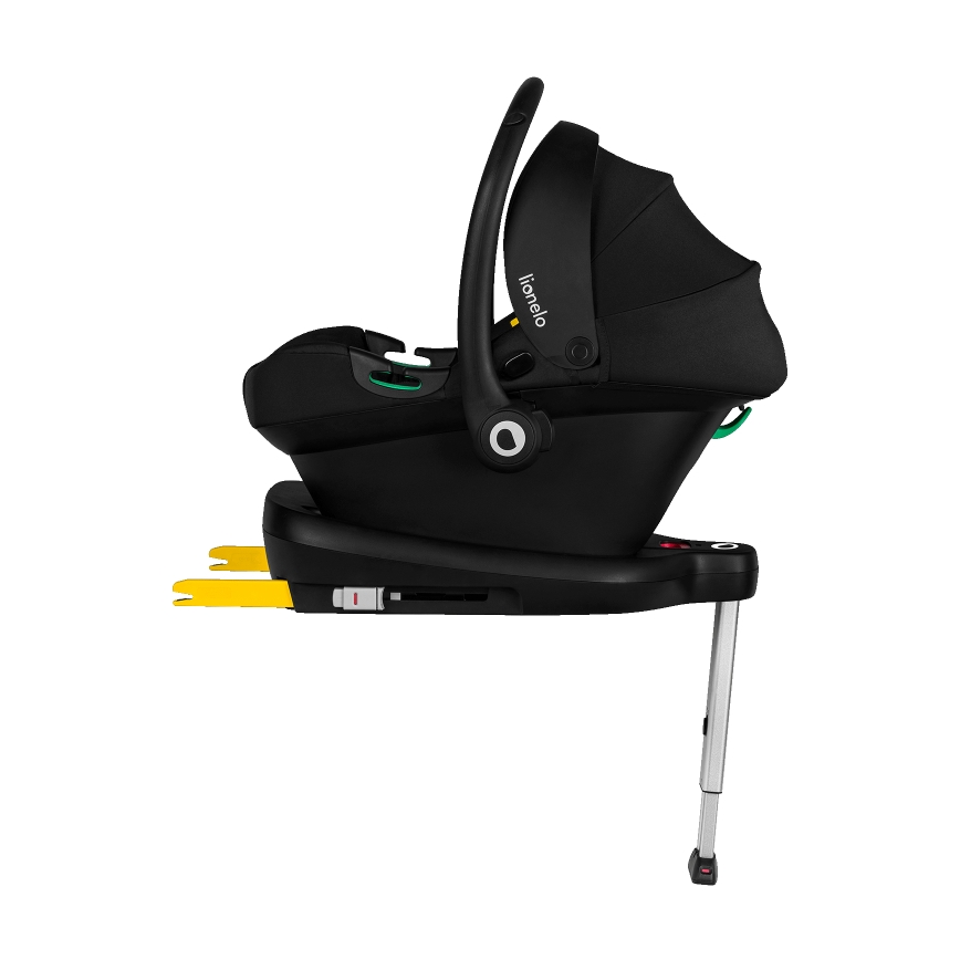Lionelo - Obrotowy fotelik samochodowy z bazą ASTRID SET i-Size 40-87 cm czarno-szary