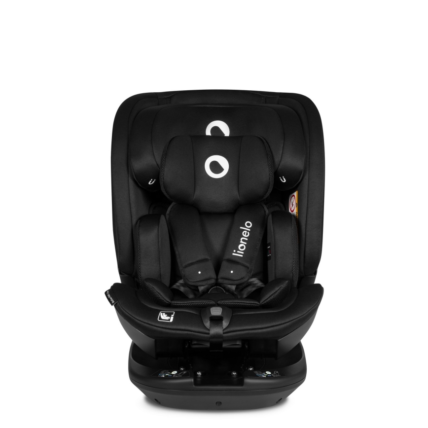 Lionelo - Obrotowy fotelik samochodowy z bazą BASTIAAN i-Size 40-150 cm Czarny Carbon