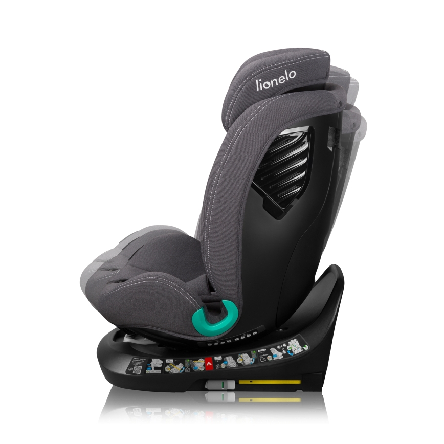 Lionelo - Fotelik samochodowy z obrotową bazą BASTIAAN ONE i-Size 40-150 cm Grey Stone