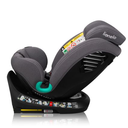 Lionelo - Fotelik samochodowy z obrotową bazą BASTIAAN ONE i-Size 40-150 cm Grey Stone