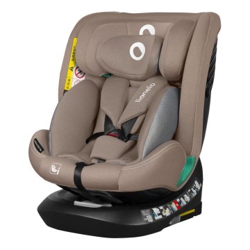 Lionelo - Obrotowy fotelik samochodowy z bazą BASTIAAN ONE i-Size 40-150 cm piaskowy beż