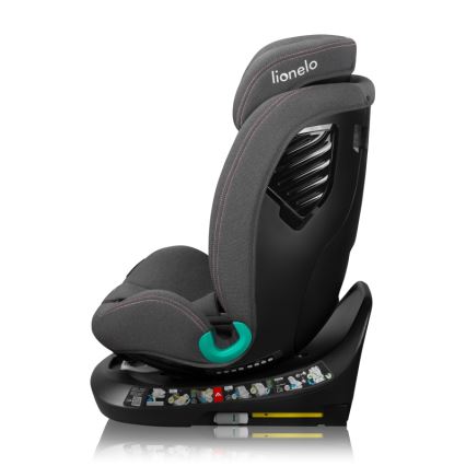 Lionelo - Obrotowy fotelik samochodowy z bazą BASTIAAN ONE i-Size 40-150 cm Pink Rose