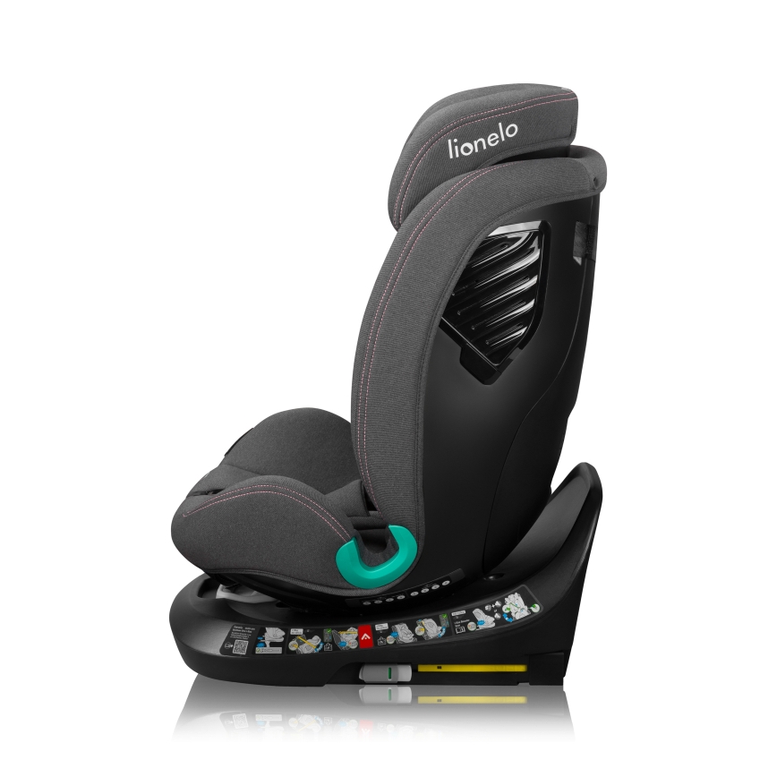 Lionelo - Obrotowy fotelik samochodowy z bazą BASTIAAN ONE i-Size 40-150 cm Pink Rose