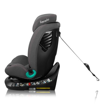 Lionelo - Obrotowy fotelik samochodowy z bazą BASTIAAN ONE i-Size 40-150 cm Pink Rose