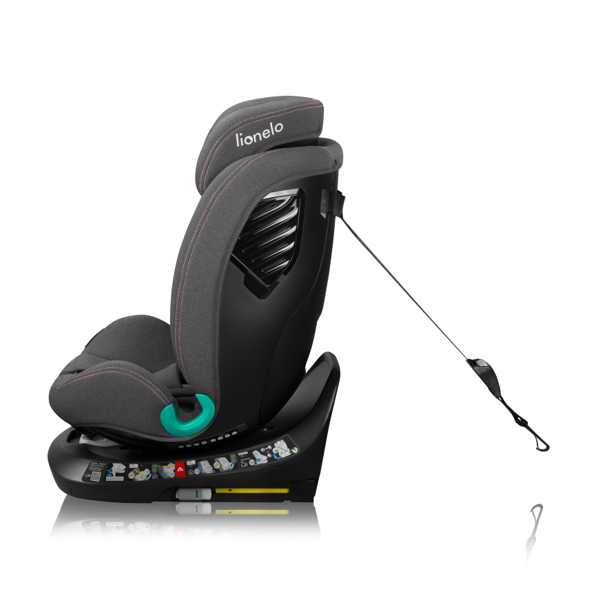 Lionelo - Obrotowy fotelik samochodowy z bazą BASTIAAN ONE i-Size 40-150 cm Pink Rose