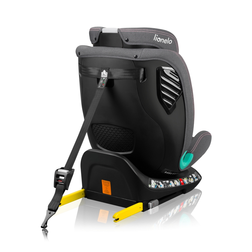 Lionelo - Obrotowy fotelik samochodowy z bazą BASTIAAN ONE i-Size 40-150 cm Pink Rose