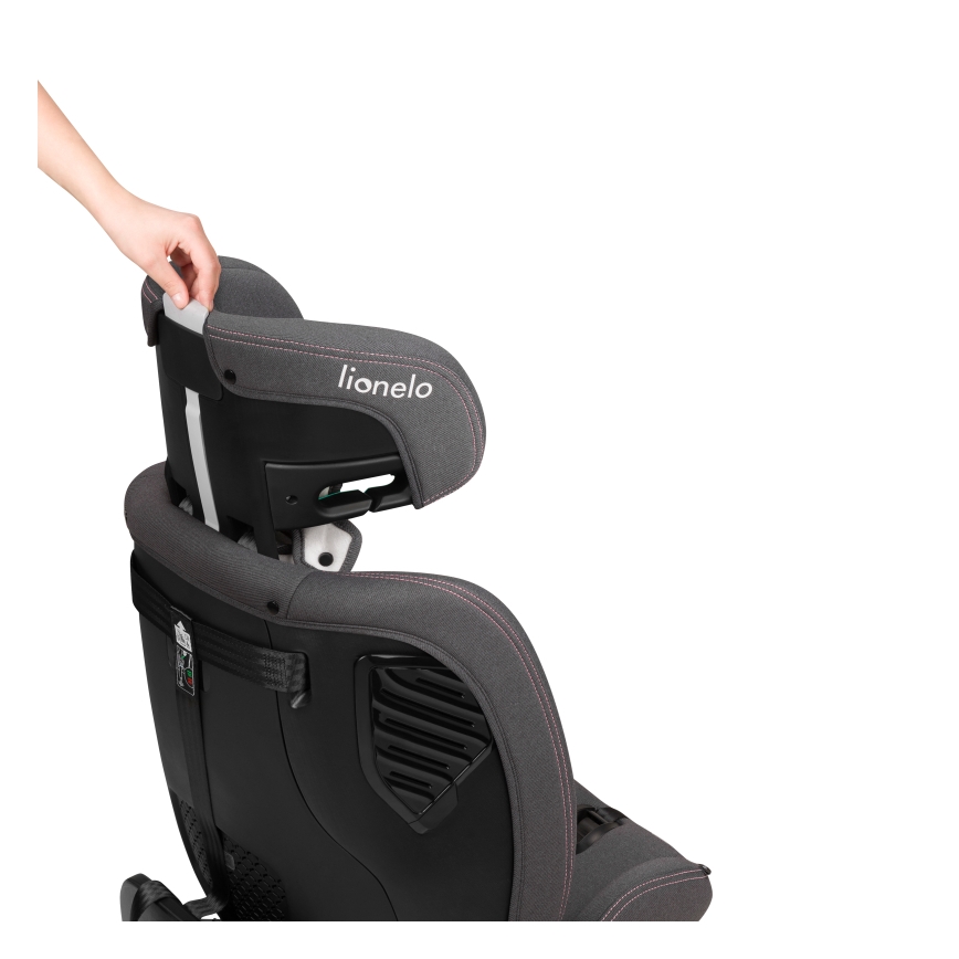 Lionelo - Obrotowy fotelik samochodowy z bazą BASTIAAN ONE i-Size 40-150 cm Pink Rose