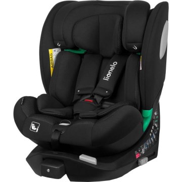Lionelo - Obrotowy fotelik samochodowy z bazą BRAAM AIR i-Size 40-150 cm Black Carbon