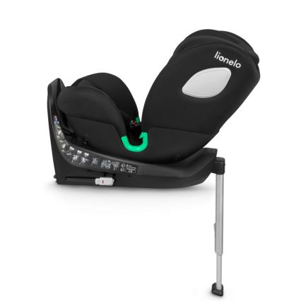Lionelo - Obrotowy fotelik samochodowy z bazą BRAAM i-Size 40-150 cm Czarny karbon
