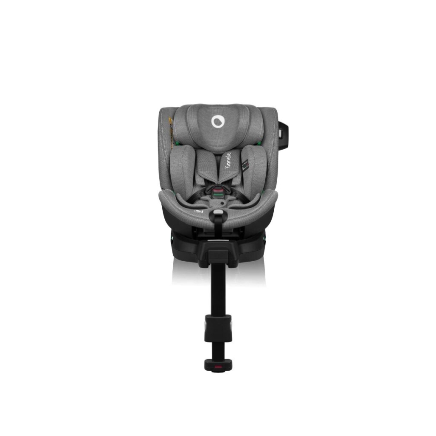 Lionelo - Obrotowy fotelik samochodowy z bazą HARMONY i-Size 40-150 cm czarny/szary