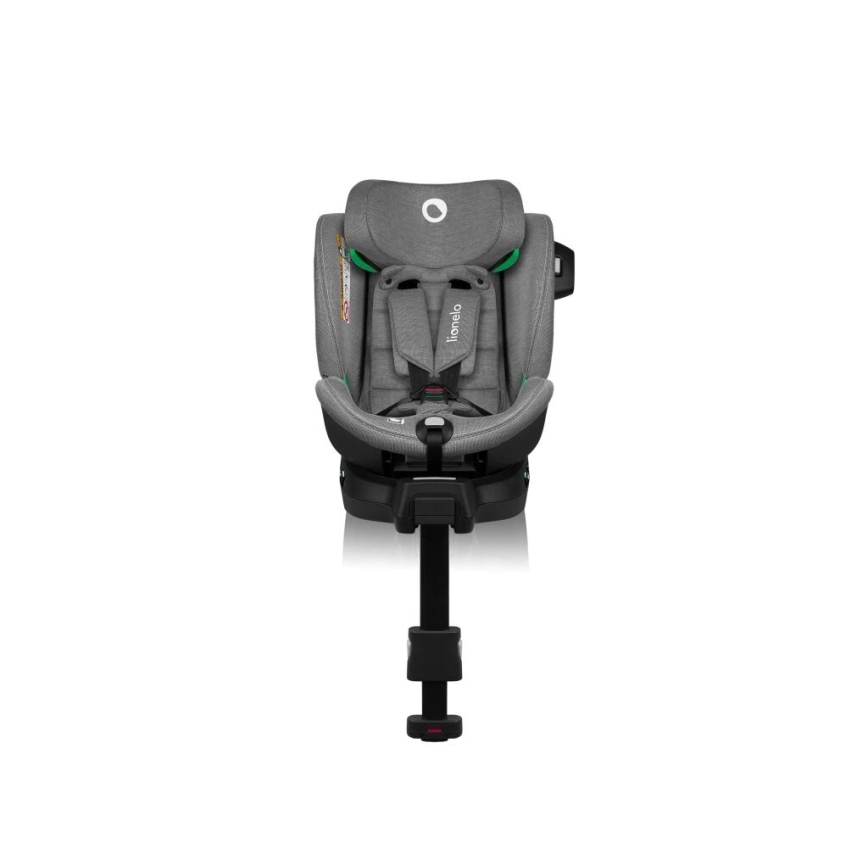 Lionelo - Obrotowy fotelik samochodowy z bazą HARMONY i-Size 40-150 cm szary